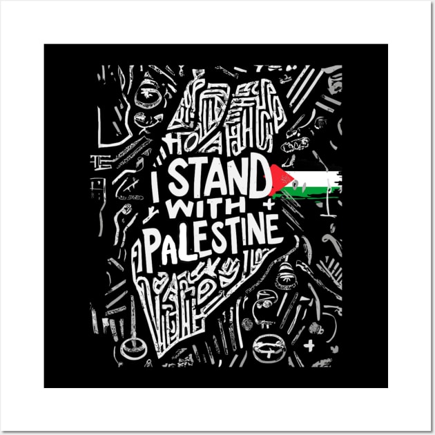 I Stand With Palestine Quote A Free Palestine Wall Art by Mitsue Kersting